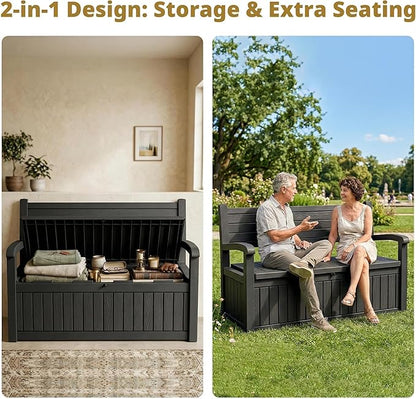 EFU Outdoor Storage Bench, Outdoor Bench - Image 2