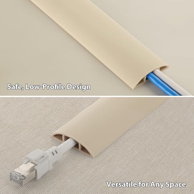 ZhiYo 5.6ft Cord Covers for Wires on Floor, Cord Hider Floor Hide Extension - Image 3