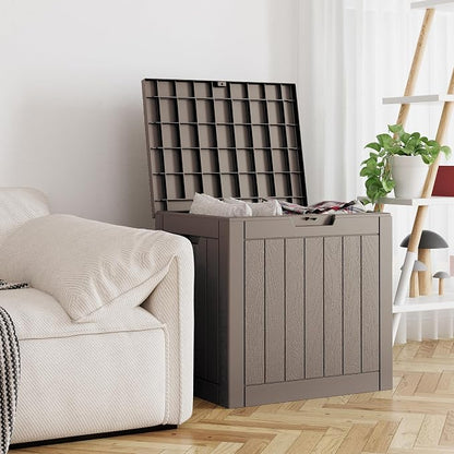 32 Gallon Deck Box Lockable Resin Indoor Outdoor Storage Box waterproof Outdoor - Image 7