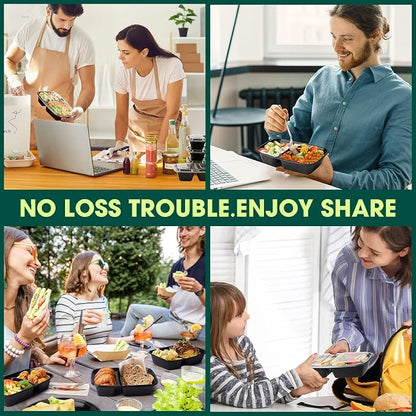 Glotoch 10 Pack 32OZ Meal Prep Containers Reusable Microwave Safe, Extra Large - Image 7