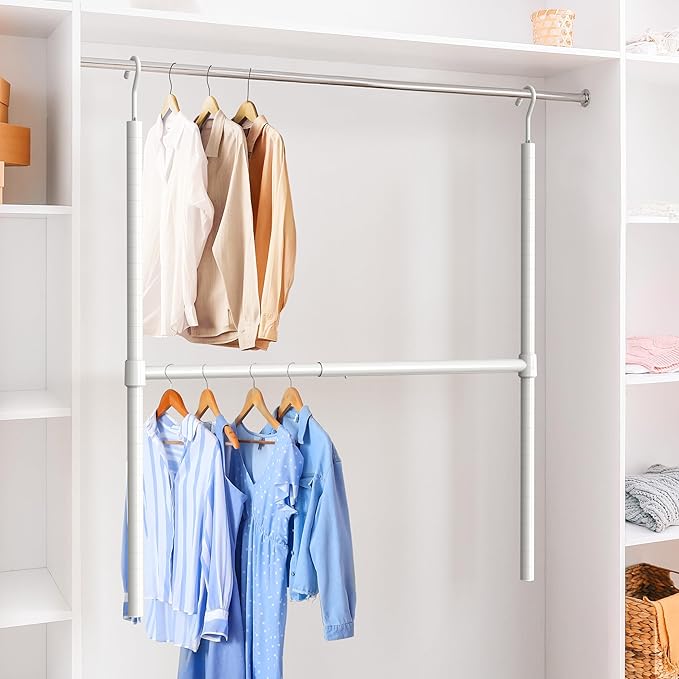 Simple Houseware Adjustable Closet Hanging Rod - Image 6