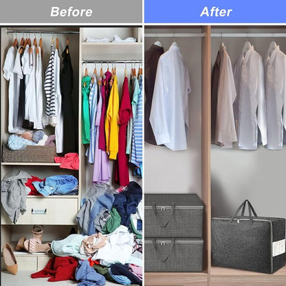84L Extra Large Storage Bags, Folding Moving Comforter Blanket Storage Bags - Image 4
