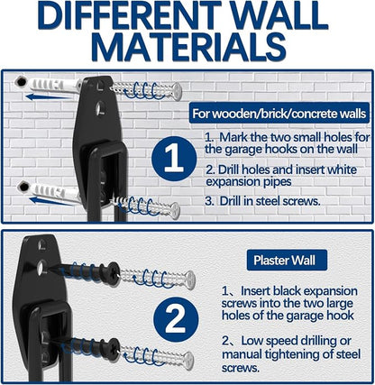 3-H Garage Wall Hooks 34 Pack, Garage Hooks Heavy Duty - Image 4
