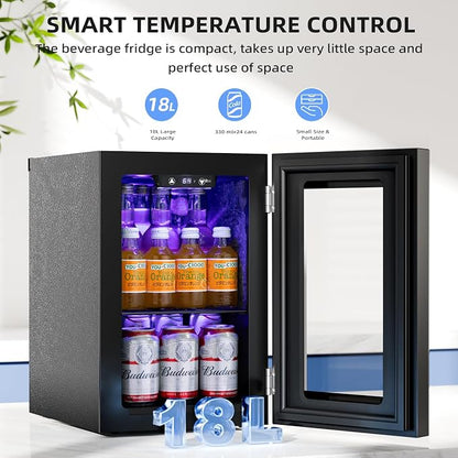 Antarctic Star 18L Beverage Refrigerator Cooler 24Can, Mini Fridge - Image 3