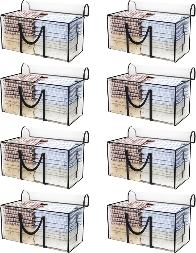 CONGREGATE 8 Pack Heavy Duty Semi-Transparent Extra Large Moving Bags, by CONGREGATE