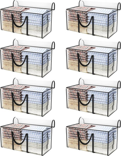 CONGREGATE 8 Pack Heavy Duty Semi-Transparent Extra Large Moving Bags, by CONGREGATE