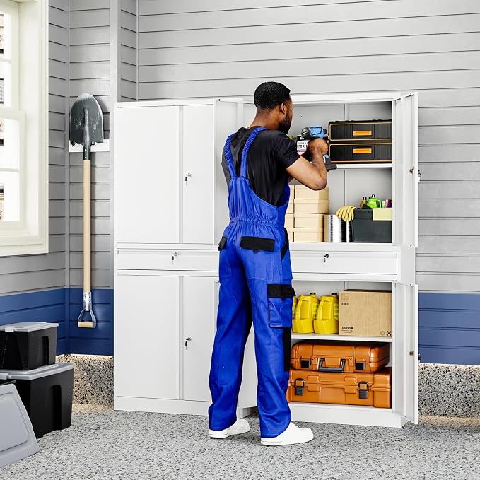 Yizosh Metal Garage Storage Cabinet - Image 2
