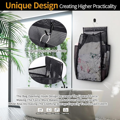 Hanging Collapsible Breathable Mesh Laundry Hamper, Fast Drying Portable Space - Image 5