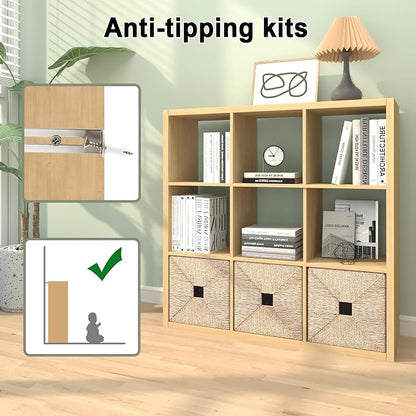 CTESNE【2026 Wooden Thick Frame 9 Cube Storage Organizer Shelf - Image 5