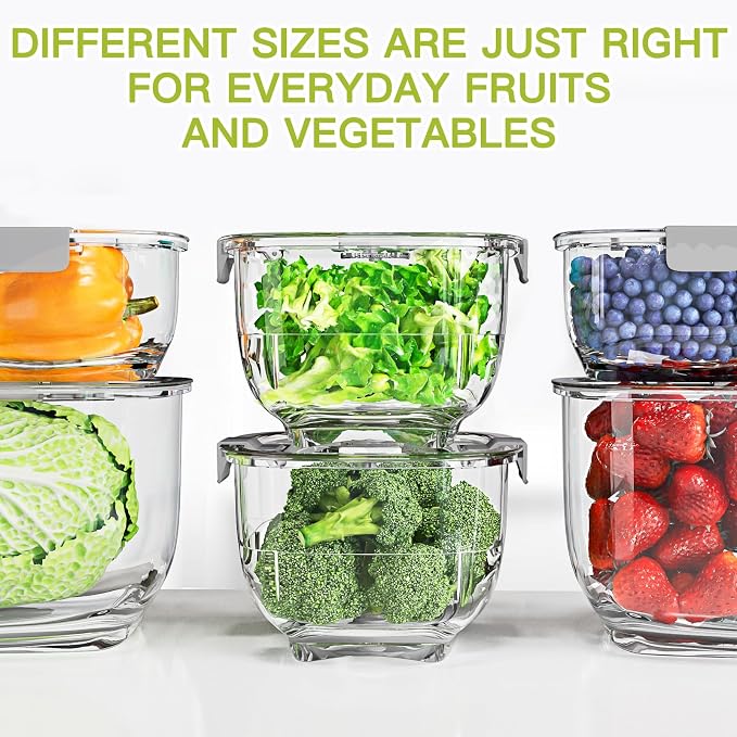 LUXEAR Fresh Produce Vegetable Fruit Storage Containers 3Piece Set, BPA-free - Image 8