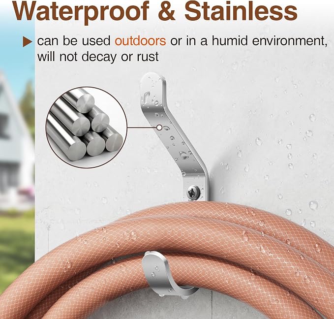 10-Pack Coat Hook for Hanging, Stainless Wall Hooks for Towel, Wall Mounted - Image 6