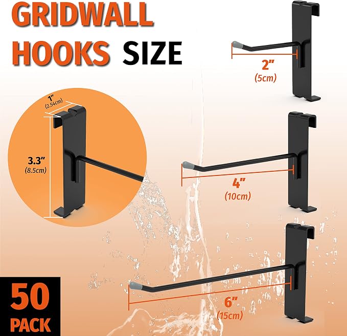 HUHOLE Gridwall Hooks 2 Inch, Hook - Image 2