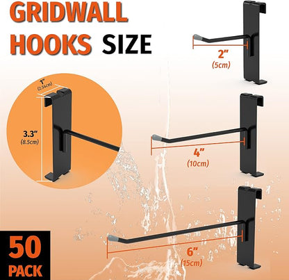 HUHOLE Gridwall Hooks 4 Inch, Hook - Image 2