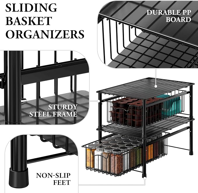 Simple Houseware Stackable Basket Drawer - Image 4