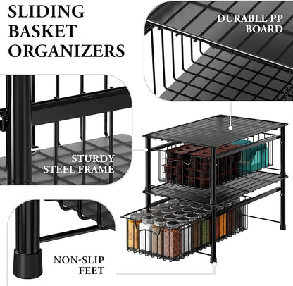 Simple Houseware Stackable Basket Drawer - Image 4