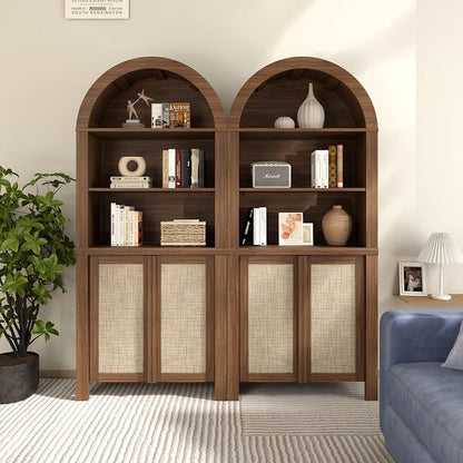 Yechen Arched Bookcase, 70.5" Tall Bookcase by Yechen