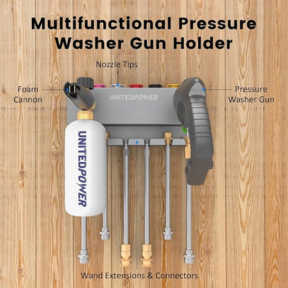 UNITEDPOWER Pressure Washer Gun Holder，Wall Mount Foam Cannon Holder，Tool - Image 3