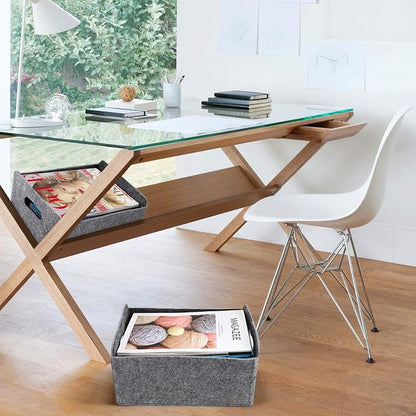 Welaxy Storage Baskets Collapsible Felt Storage bin Foldable Shelf Drawers - Image 6