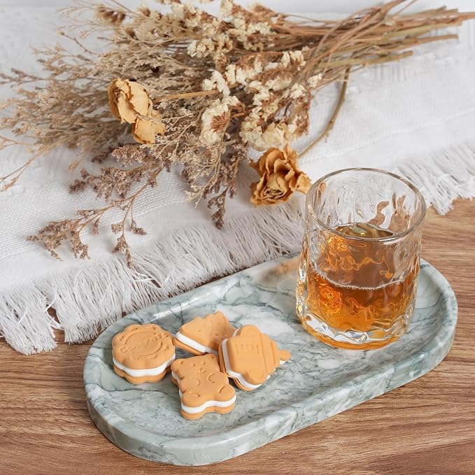 Koville Marble Bathroom Tray for Countertop, Vanity Tray Stone Trays for Decor - Image 7