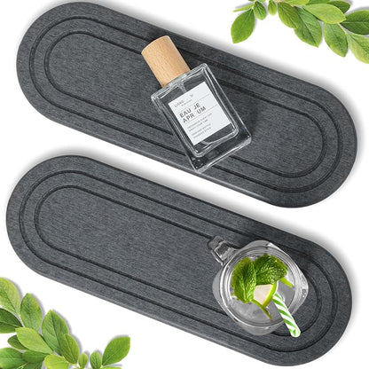 2PCS Water Absorbing Stone Tray, Fast Drying Diatomite Stone Sink Tray by Unknown