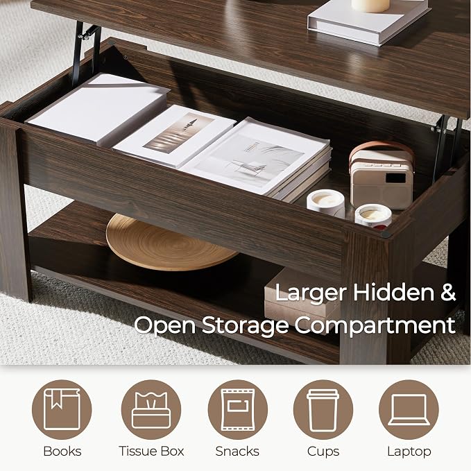 Yaheetech Lift Top Coffee Table - Image 5