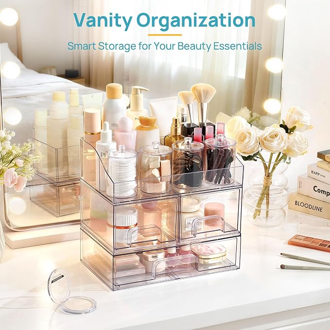 Vtopmart 8 PCS Bathroom Countertop Organizer, 1 Divided Tray - Image 6