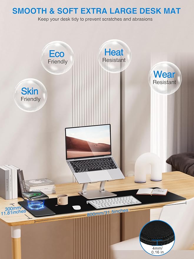 TopMade Wireless Charging Mouse Pad, Gaming Mousepad - Image 3