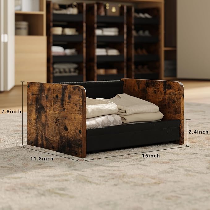 FOUCSSOMEI 2-Tier Stackable Closet Organizer and Storage Stackable Shelves – - Image 2