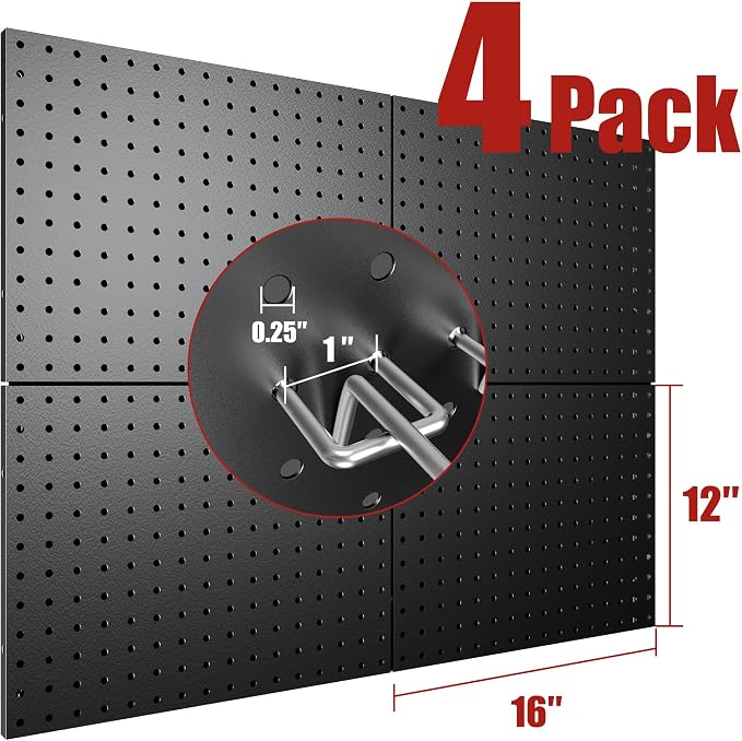 4 Pack Metal Pegboard Panels - Image 3