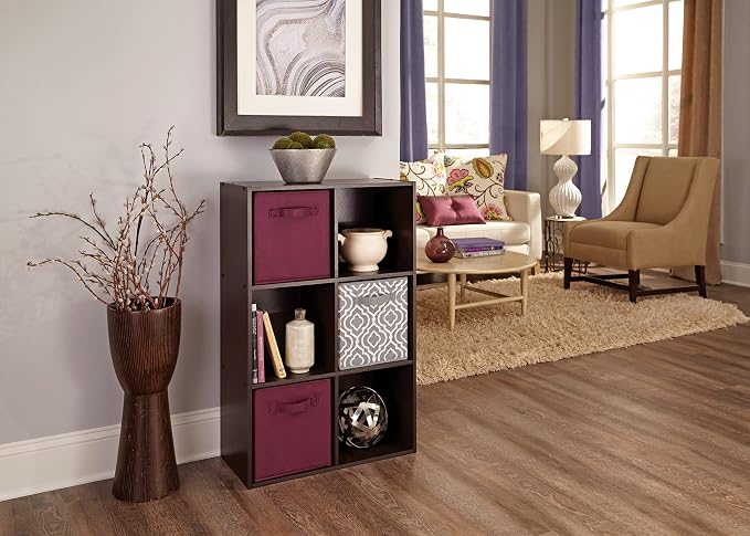 ClosetMaid Cubeicals 6 Cube Storage Shelf Organizer Bookshelf, Vertical or - Image 2
