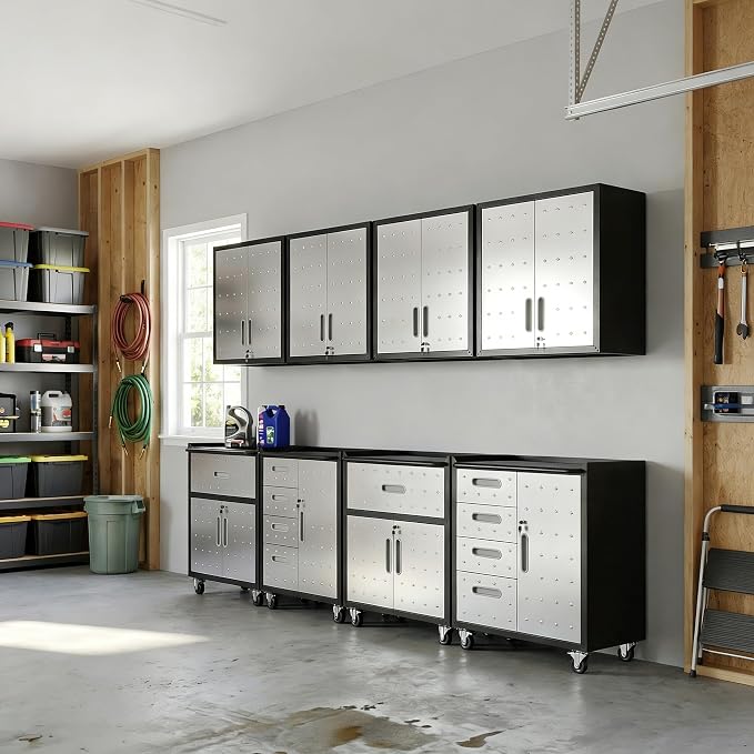 Garage Cabinet System | Heavy Duty Steel All-in-One Modular Garage Cabinet Set - Image 8
