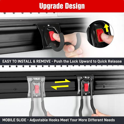 WORKPRO Garage Tool Organizer Wall Mount, Garage Organization Garden Tool Rack - Image 3
