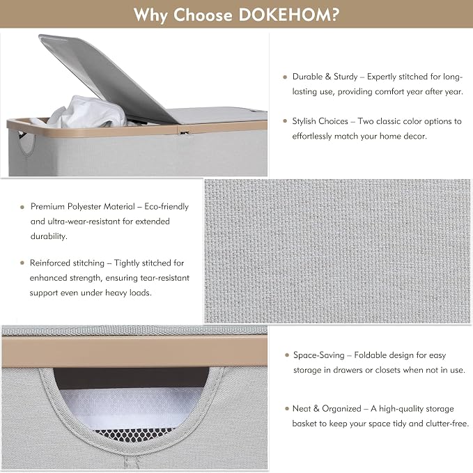 DOKEHOM 160L Extra Large Laundry Hamper - Image 5