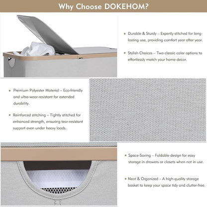 DOKEHOM 160L Extra Large Laundry Hamper - Image 5