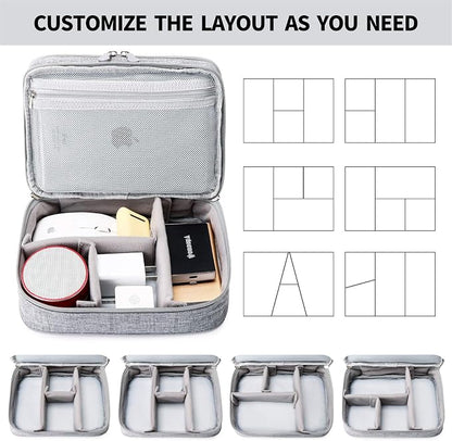 Lanola Travel Cable Organizer Bag, Electronic Accessories Case Portable Double - Image 5