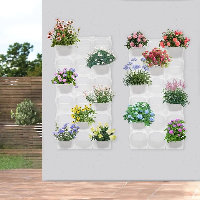 36-Pot Vertical Wall Planter, Modular Stackable Garden - Image 7