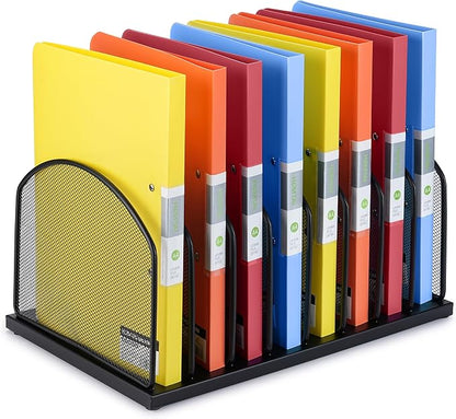 Huron 8-Slot Vertical File Binder Organizer Storage by Huron