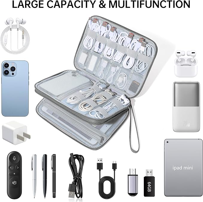 CILLA Electronics Organizer Travel, Travel Cord Organizer Case, Compact - Image 5