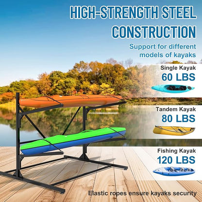 Kayak Storage Rack, Heavy Duty Freestanding Kayak Rack - Image 4