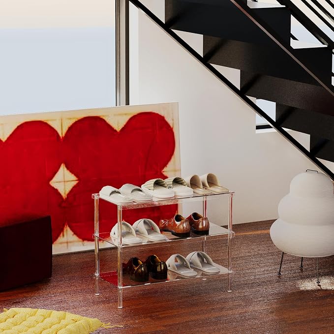 Aquiver 3-Tier Acrylic Shoe Rack - Image 7