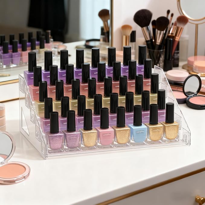 5 Tier Nail Polish Organizer Holder | Multi-Purpose Storage Rack - Image 2