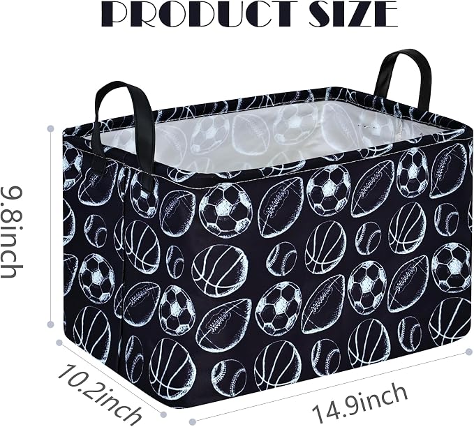 MAIZMZ Kids Hamper Storage Bins Organizer Toy Box Laundry Basket Large Canvas - Image 7