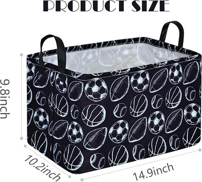 MAIZMZ Kids Hamper Storage Bins Organizer Toy Box Laundry Basket Large Canvas - Image 7