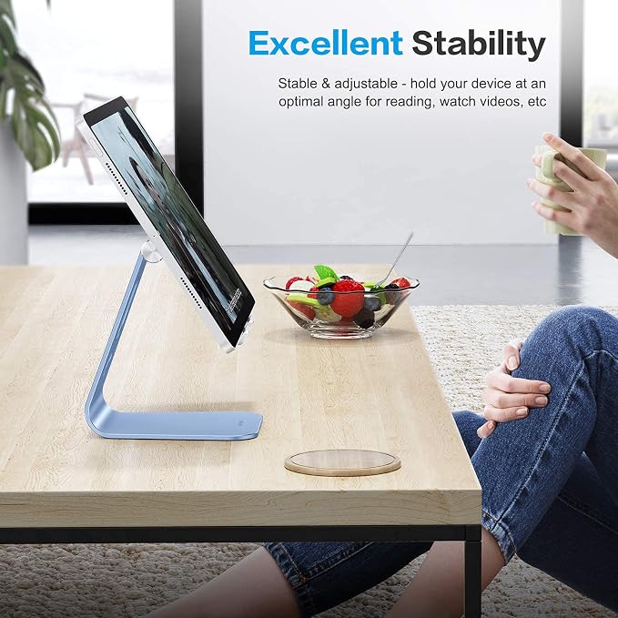 OMOTON Adjustable Tablet Stand for Desk, Upgraded Longer Arms for Greater - Image 7