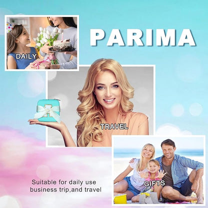 Parima Travel Jewelry Case for Women Girls, H Initial Jewelry Boxes | Small - Image 8
