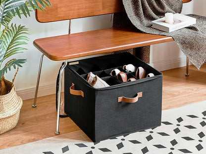 StorageWorks Shoe Organizer for Closet, Fits up to 16 Pairs, Shoe Cubby Storage - Image 7