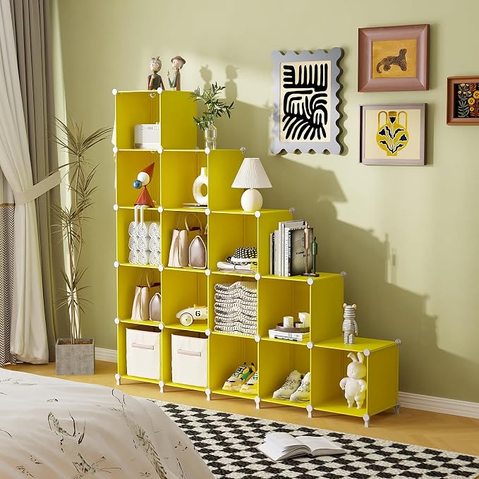 AWTATOS Cube Storage Organizer, Closet Organizers Storage Shelf, 16 Cube | DIY - Image 4