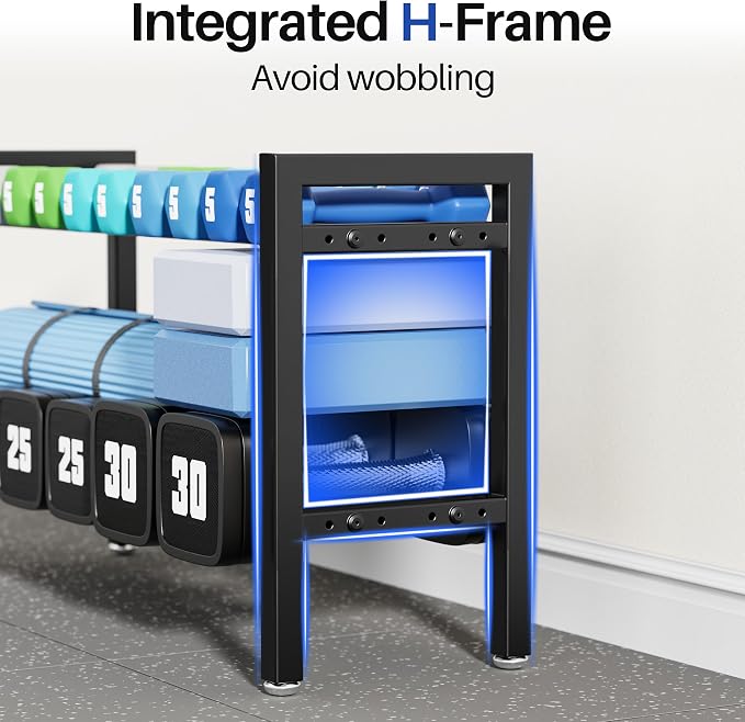 Dumbbell Rack Weight Stand Holder 2-Tier 31 IN Adjustable Weight Rack - Image 3