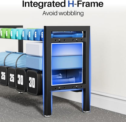 Dumbbell Rack Weight Stand Holder 2-Tier 31 IN Adjustable Weight Rack - Image 3