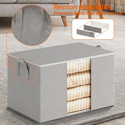 6 Pack Clothes Storage Bags - 90L Blanket Organizers and Storage - Image 4